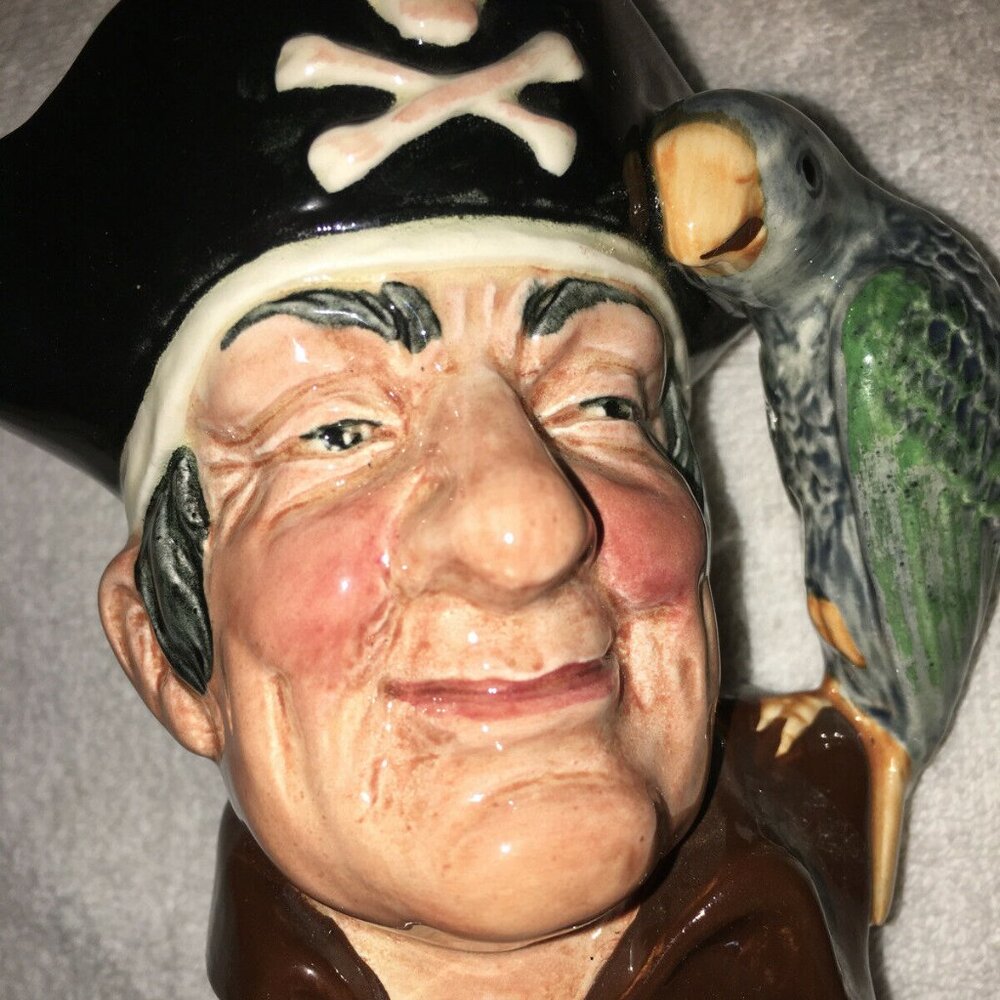 Vintage Royal Doulton Character Toby Jug Long John Silver Mug Pitcher 1951 Engla